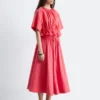 Gathered A-line Maxi Skirt
