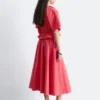 Gathered A-line Maxi Skirt