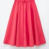 Gathered A-line Maxi Skirt