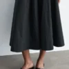 Gathered A-line Maxi Skirt