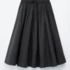 Gathered A-line Maxi Skirt