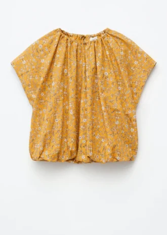 Gathered Cotton Blouse