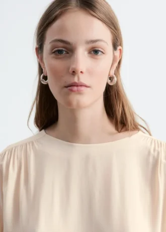 Gathered Crepe Blouse