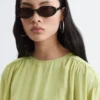 Gathered Crepe Blouse