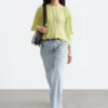 Gathered Crepe Blouse