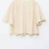Gathered Crepe Blouse