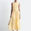 Gathered Midi Skirt