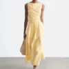 Gathered Midi Skirt