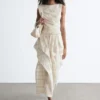 Gathered Midi Skirt