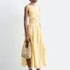 Gathered Midi Skirt