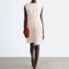 Gathered Silk Mini Dress