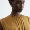 Gathered Silk Mini Dress
