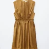 Gathered Silk Mini Dress