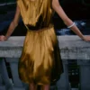 Gathered Silk Mini Dress