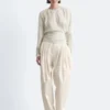 Gathered Tie-Belt Blouse
