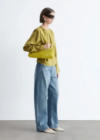 Gathered Tie-Belt Blouse