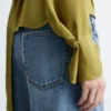Gathered Tie-Belt Blouse