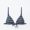 Gathered Triangle Bikini Top