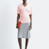 Gathered V-Neck T-Shirt