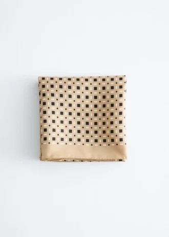 Geometric Print Silk Scarf