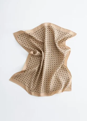Geometric Print Silk Scarf