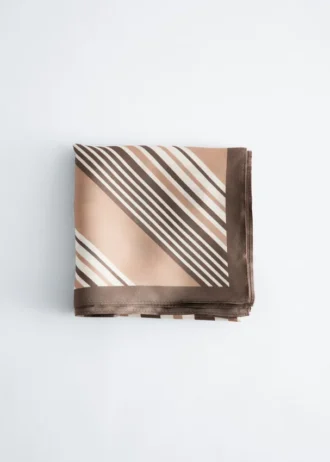 Graphic Print Silk Scarf