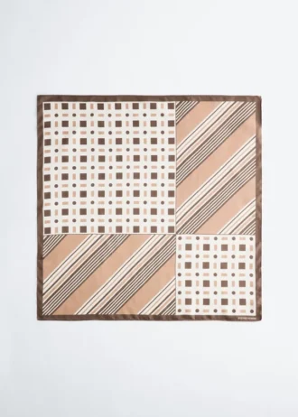 Graphic Print Silk Scarf