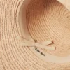 Grosgrain-Trimmed Raffia Straw Hat
