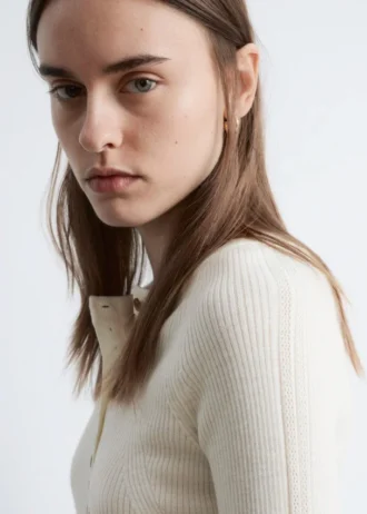 Half-Placket Merino Wool Top
