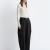 Half-Placket Merino Wool Top