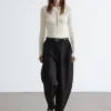Half-Placket Merino Wool Top
