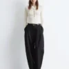 Half-Placket Merino Wool Top