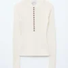 Half-Placket Merino Wool Top