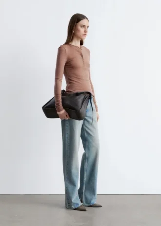 Half-Placket Wool Top