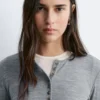 Half-Placket Wool Top