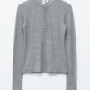 Half-Placket Wool Top