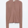 Half-Placket Wool Top