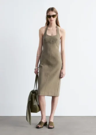 Halterneck Midi Dress