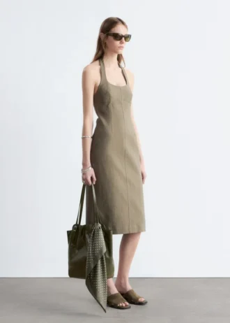 Halterneck Midi Dress
