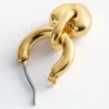 Heart-Pendant Hoop Earrings