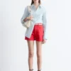High-Waist Denim Shorts