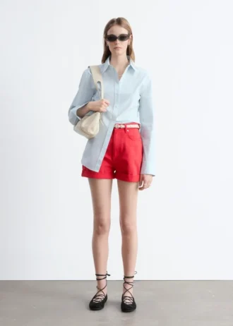 High-Waist Denim Shorts
