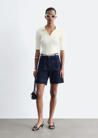 High-Waist Denim Shorts