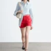 High-Waist Denim Shorts