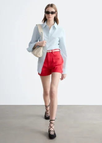 High-Waist Denim Shorts