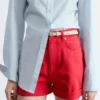 High-Waist Denim Shorts