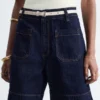 High-Waist Denim Shorts