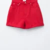 High-Waist Denim Shorts
