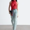 High-Waist Tapered Jeans