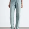 High-Waist Tapered Jeans